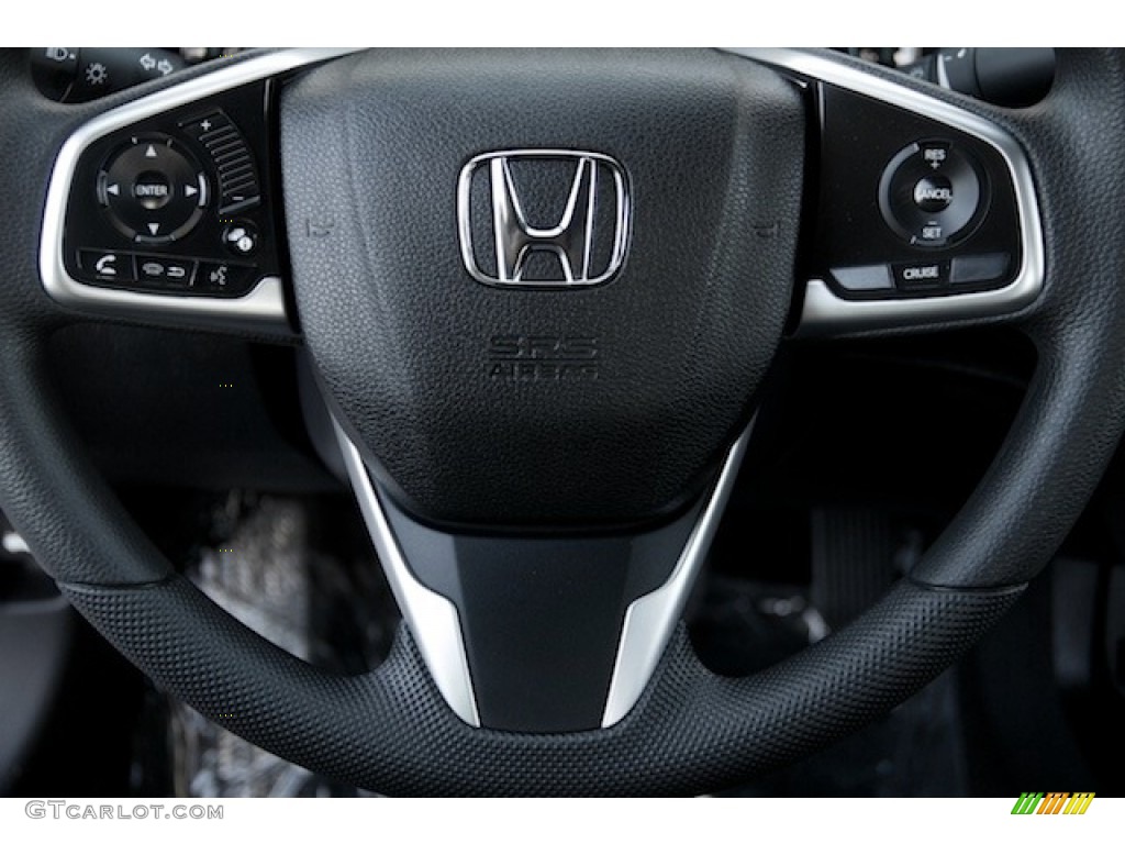 2017 Civic EX Sedan - Modern Steel Metallic / Black photo #10