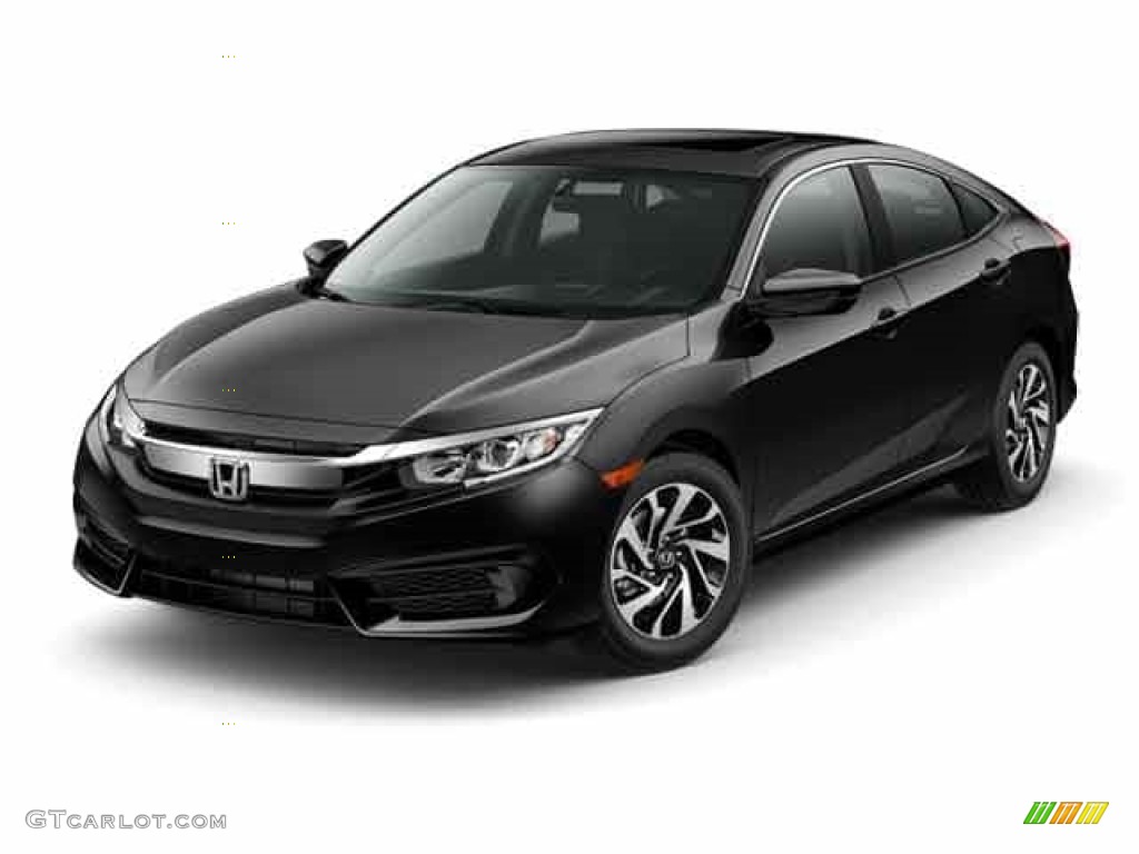 2017 Civic EX Sedan - Modern Steel Metallic / Black photo #19