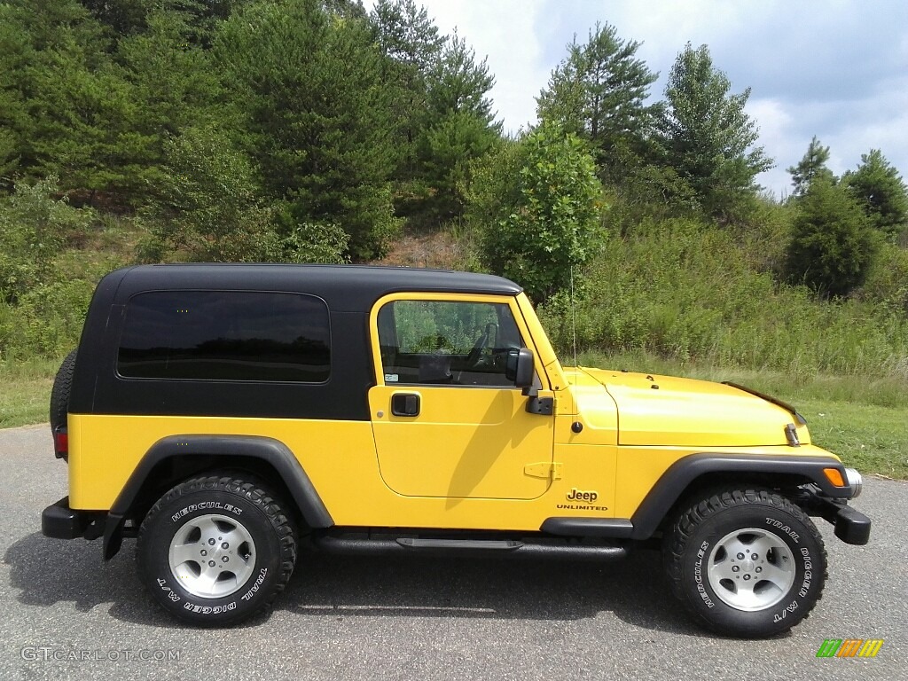 2006 Wrangler Unlimited 4x4 - Solar Yellow / Dark Slate Gray photo #5