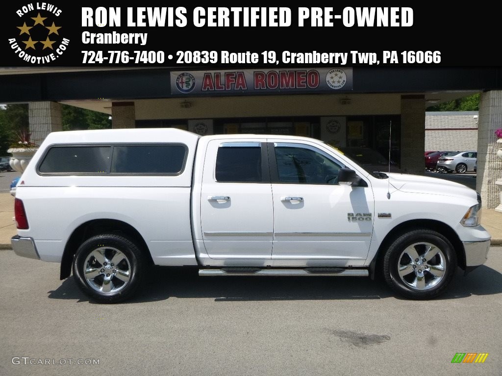 2013 1500 SLT Quad Cab 4x4 - Bright White / Black/Diesel Gray photo #1