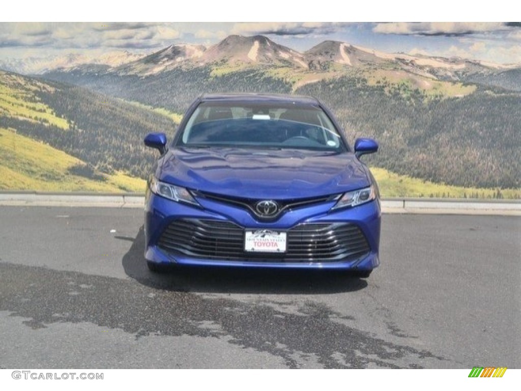 2018 Camry LE - Blue Crush Metallic / Ash photo #2