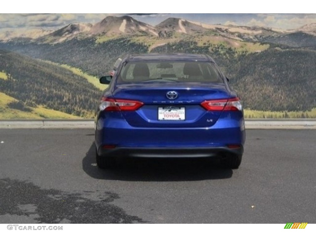 2018 Camry LE - Blue Crush Metallic / Ash photo #4