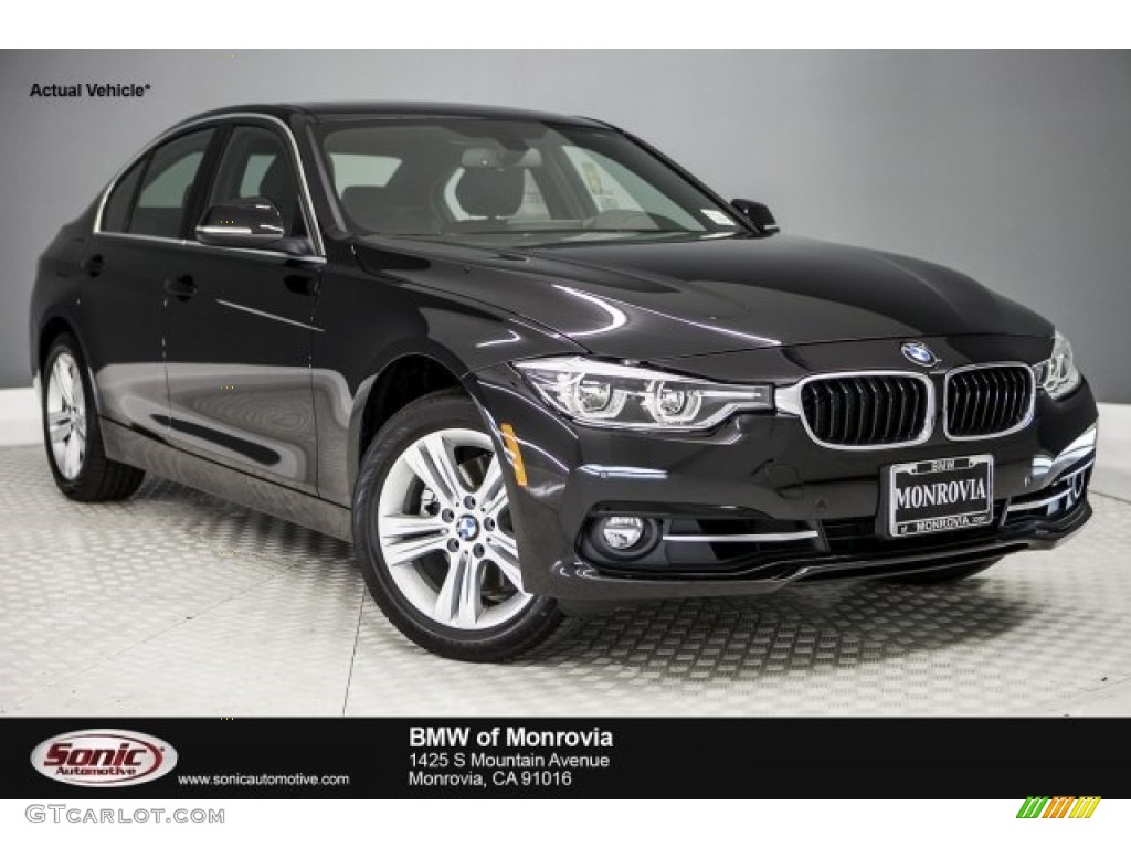 2017 3 Series 330i Sedan - Black Sapphire Metallic / Black photo #1