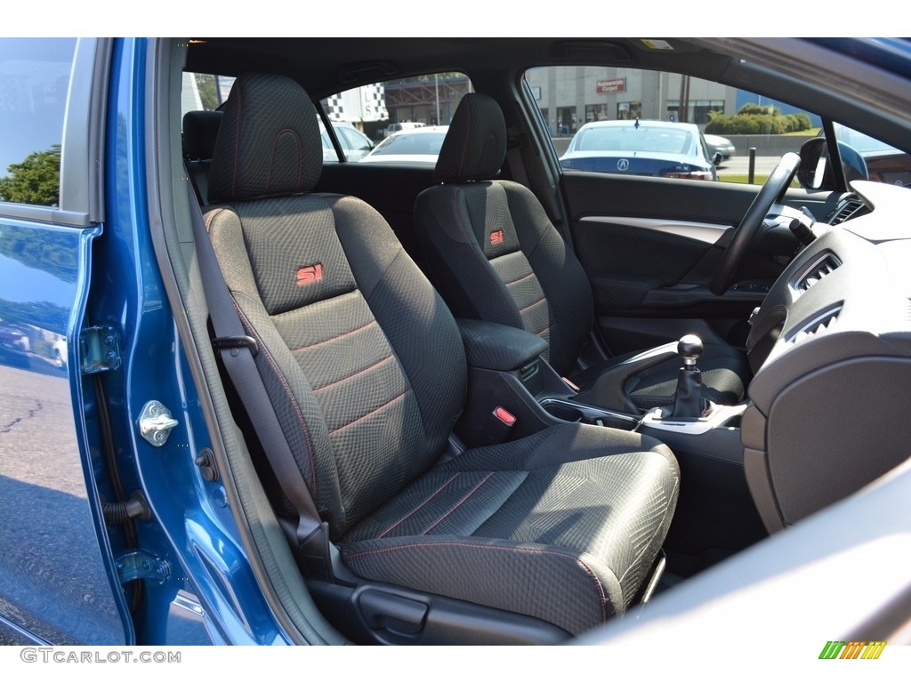 2013 Civic Si Sedan - Dyno Blue Pearl / Black photo #30