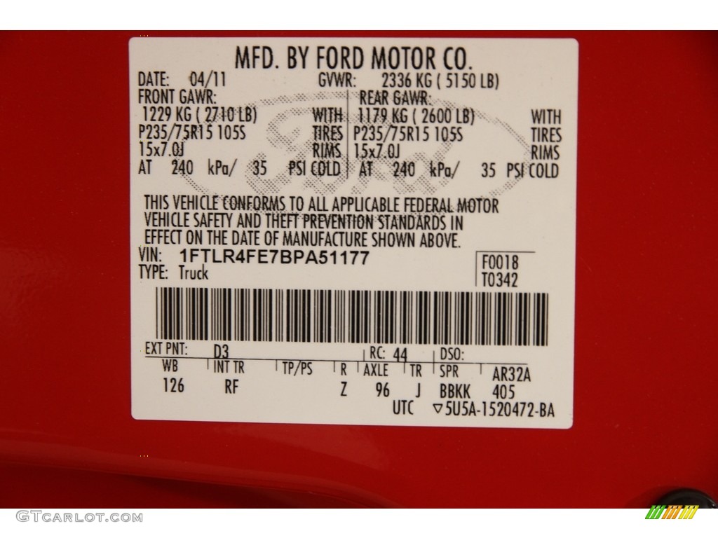 2011 Ranger XLT SuperCab 4x4 - Torch Red / Medium Dark Flint photo #15