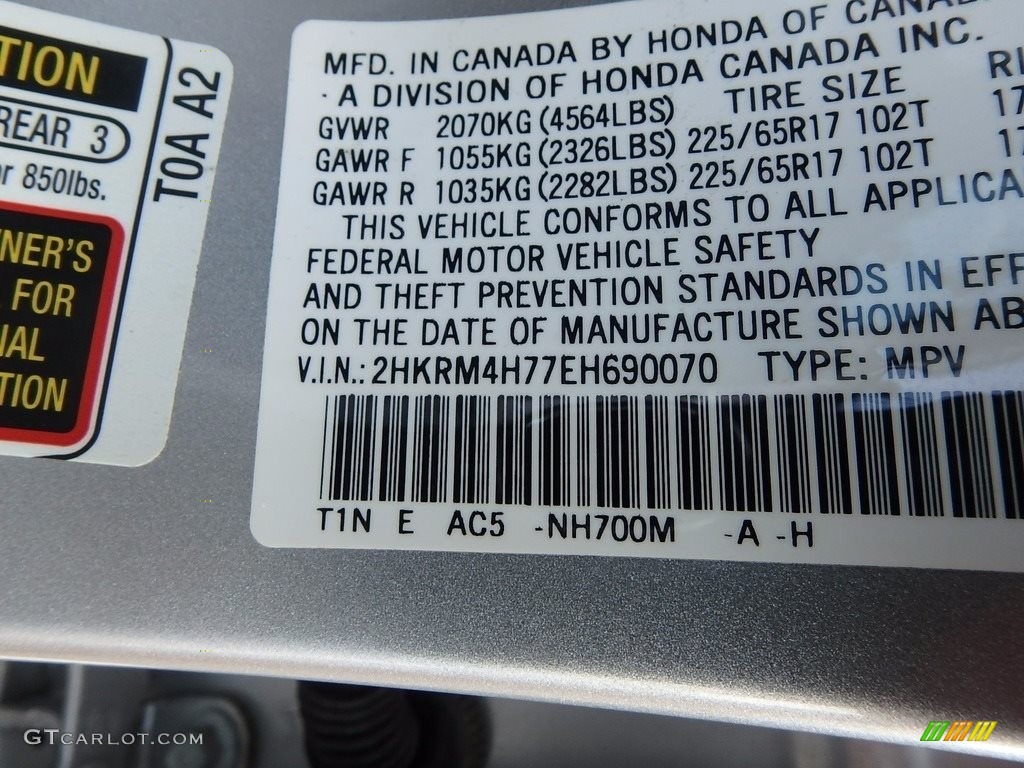 2014 CR-V EX-L AWD - Alabaster Silver Metallic / Black photo #27