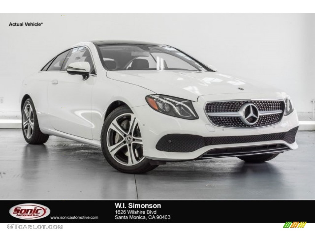 2018 E 400 Coupe - Polar White / Black photo #1