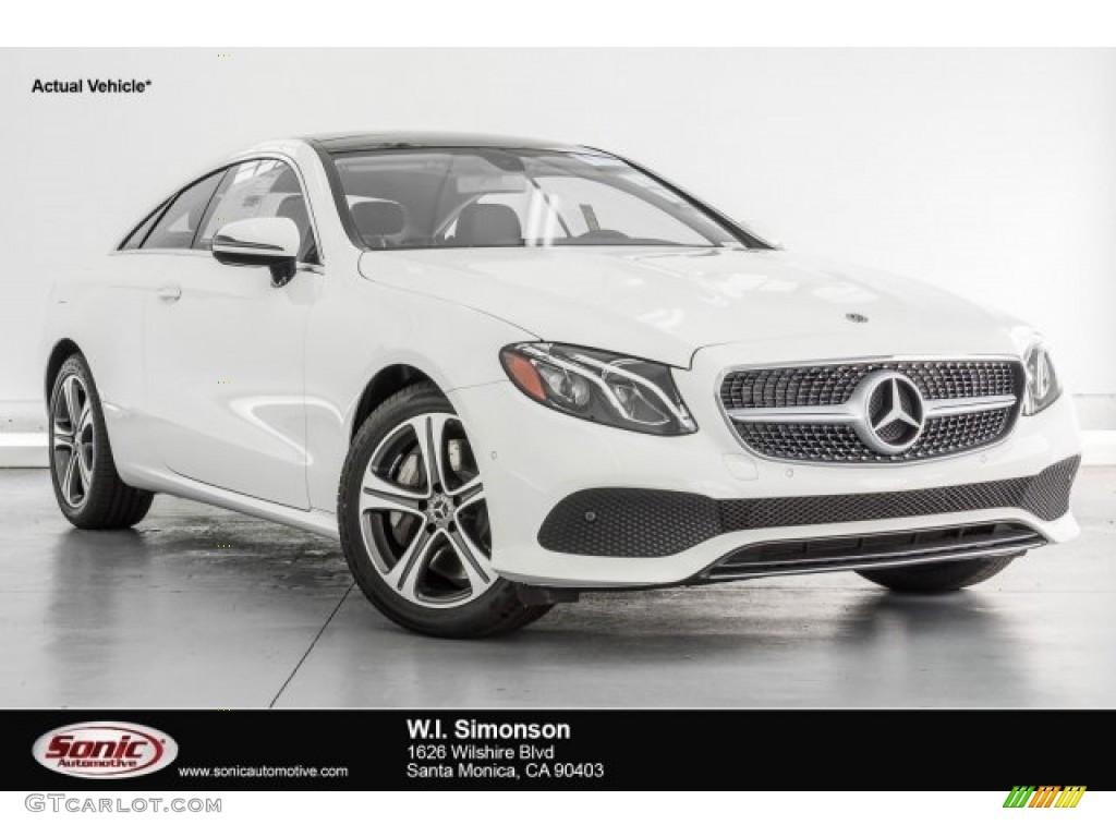 2018 E 400 Coupe - Polar White / Black photo #1