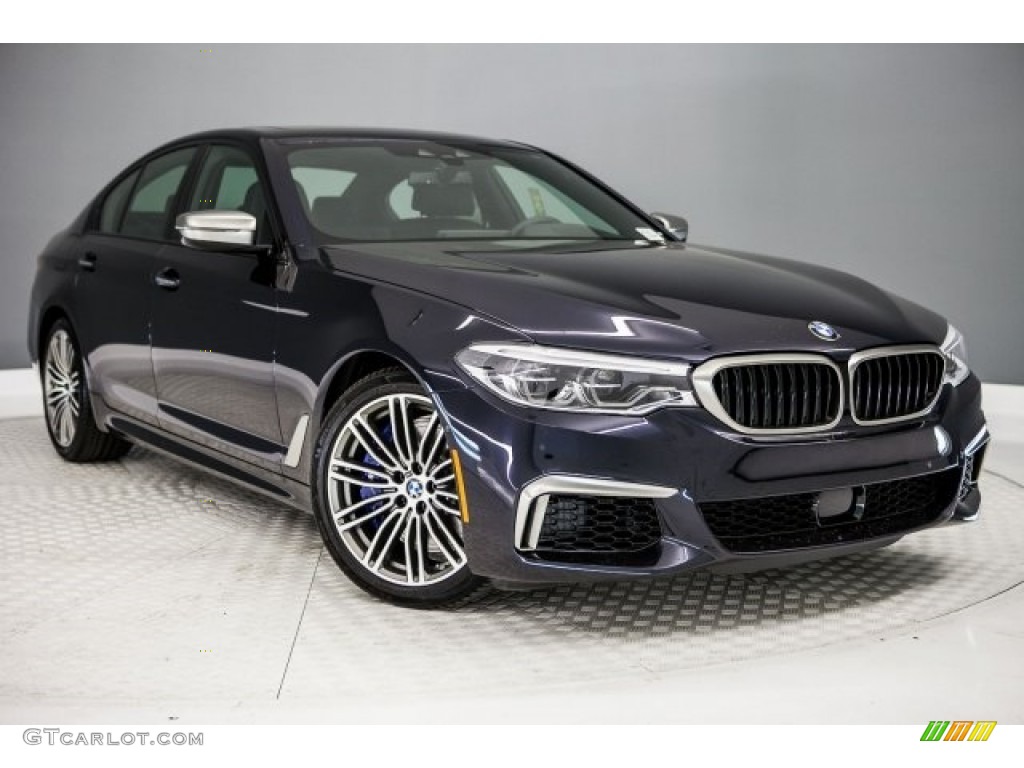 2018 5 Series M550i xDrive Sedan - Carbon Black Metallic / Black photo #12