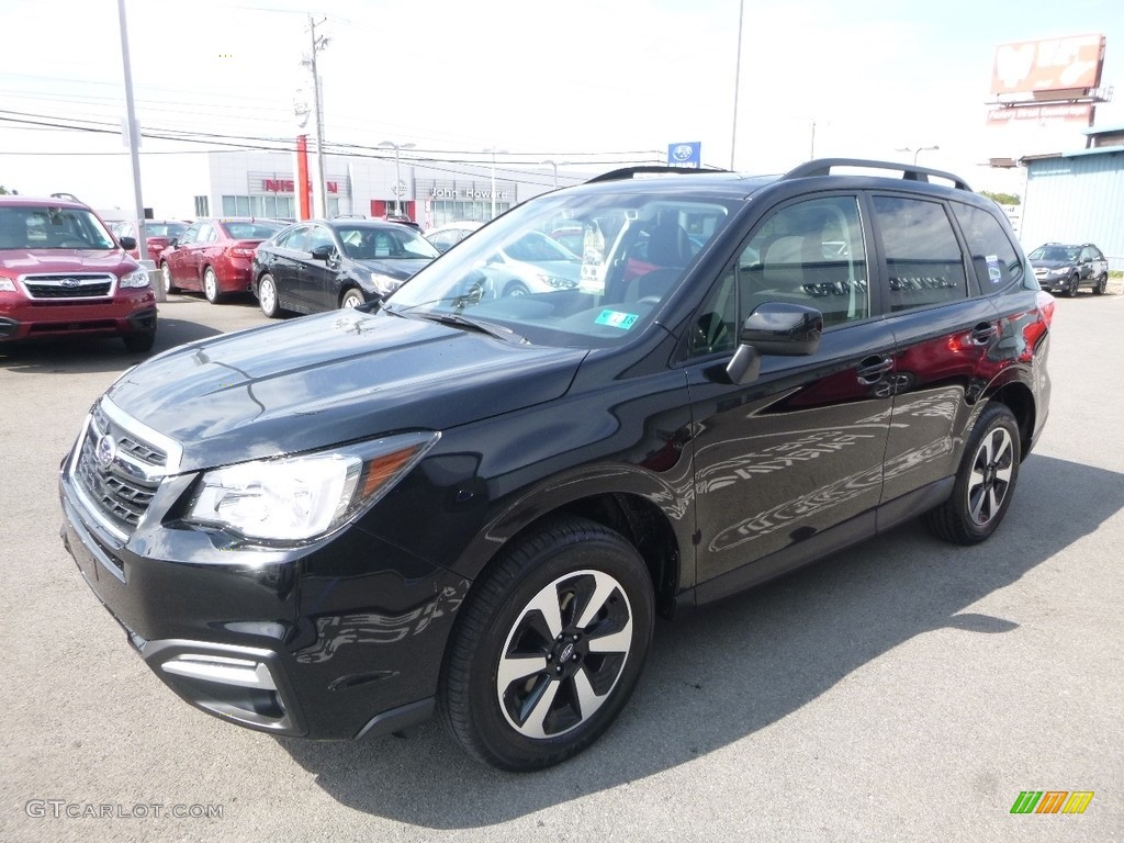 Crystal Black Silica 2018 Subaru Forester 2.5i Premium Exterior Photo #122037305