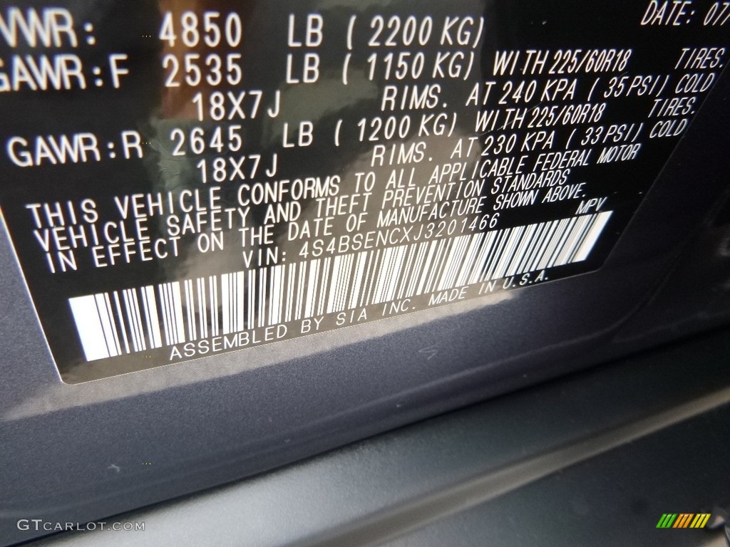 2018 Outback 3.6R Limited - Twilight Blue Metallic / Titanium Gray photo #17