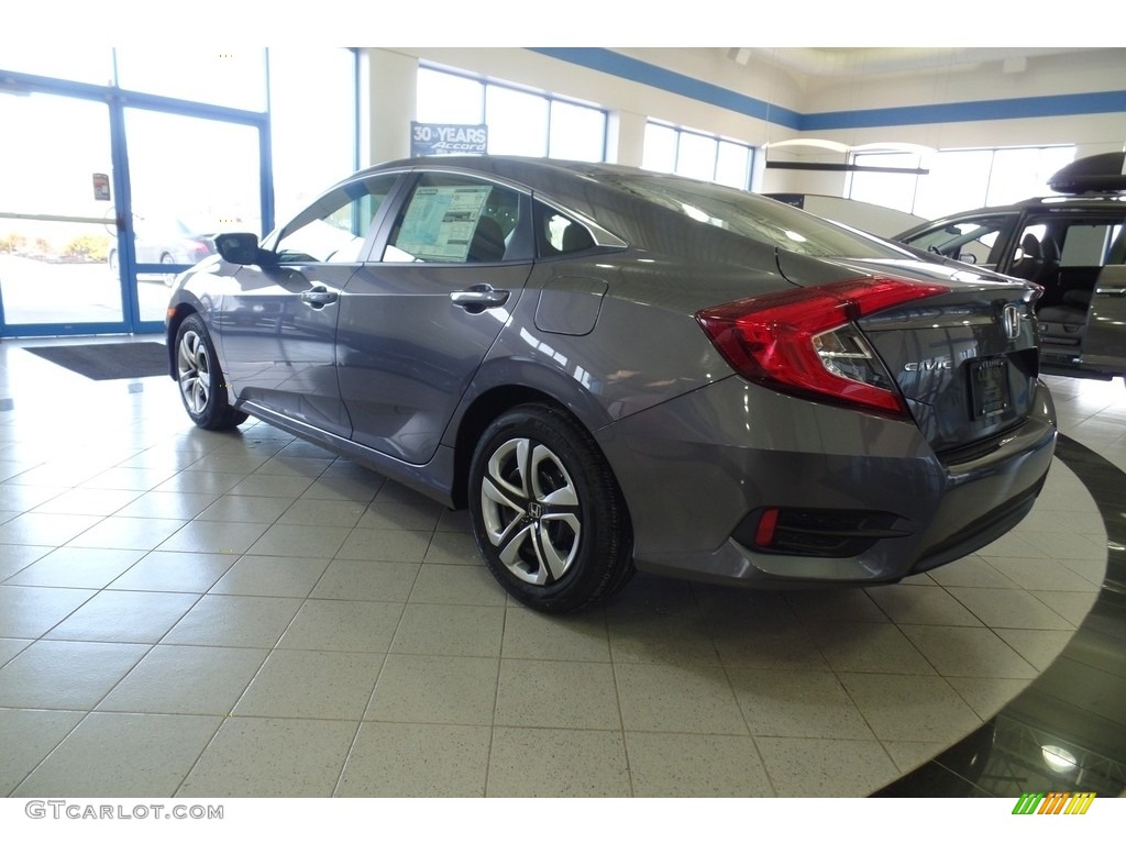 2017 Civic LX Sedan - Modern Steel Metallic / Black photo #4