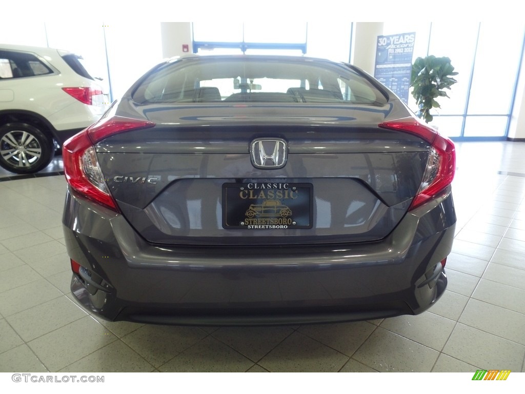 2017 Civic LX Sedan - Modern Steel Metallic / Black photo #5