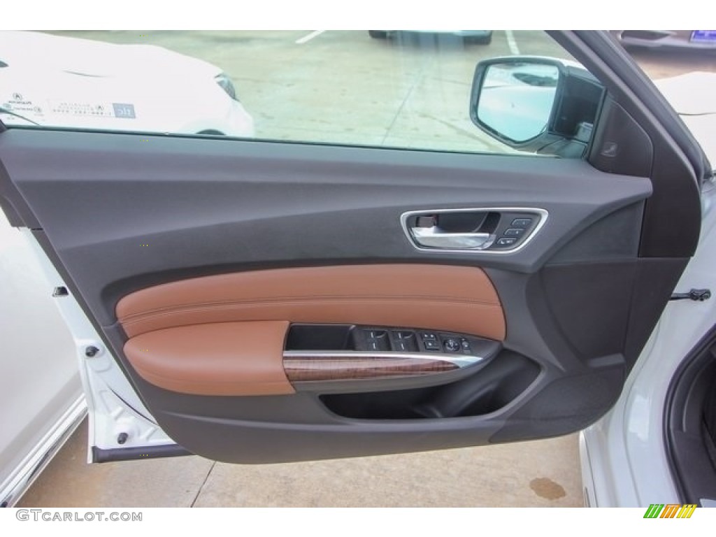 2018 Acura TLX V6 Technology Sedan Espresso Door Panel Photo #122044514