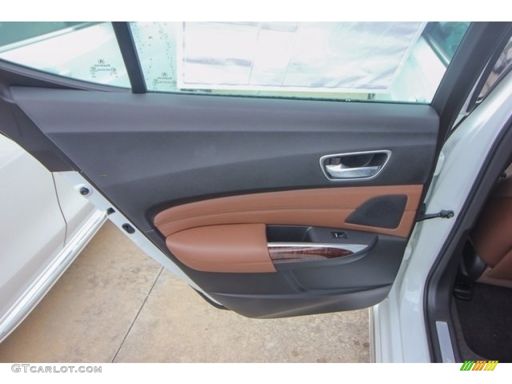 2018 Acura TLX V6 Technology Sedan Espresso Door Panel Photo #122044544