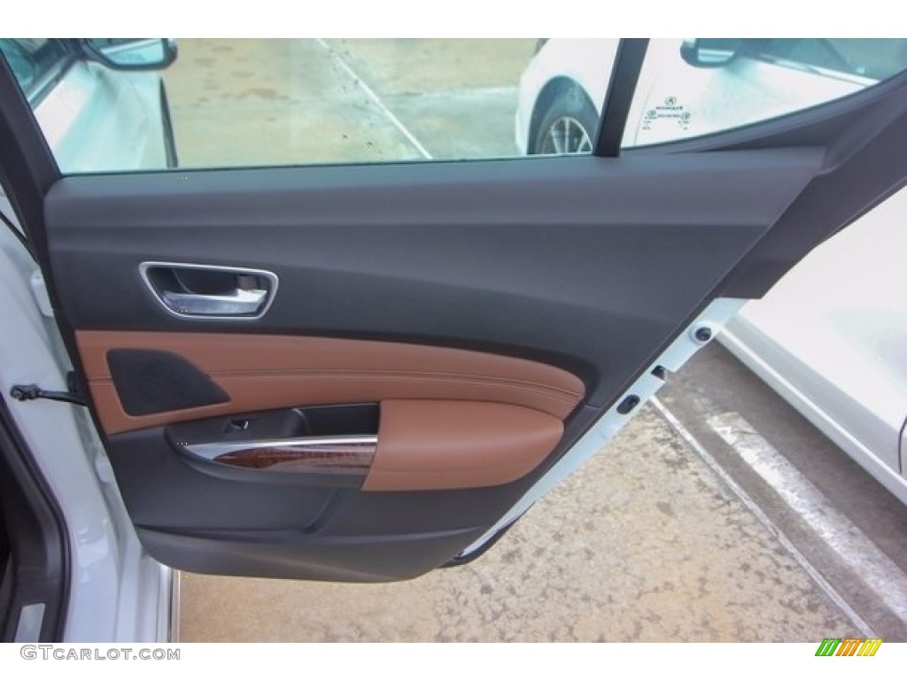 2018 Acura TLX V6 Technology Sedan Espresso Door Panel Photo #122044586