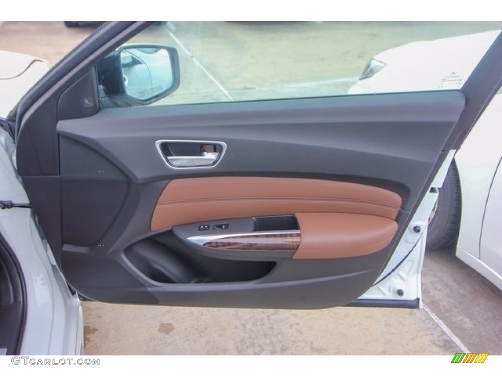 2018 Acura TLX V6 Technology Sedan Espresso Door Panel Photo #122044619