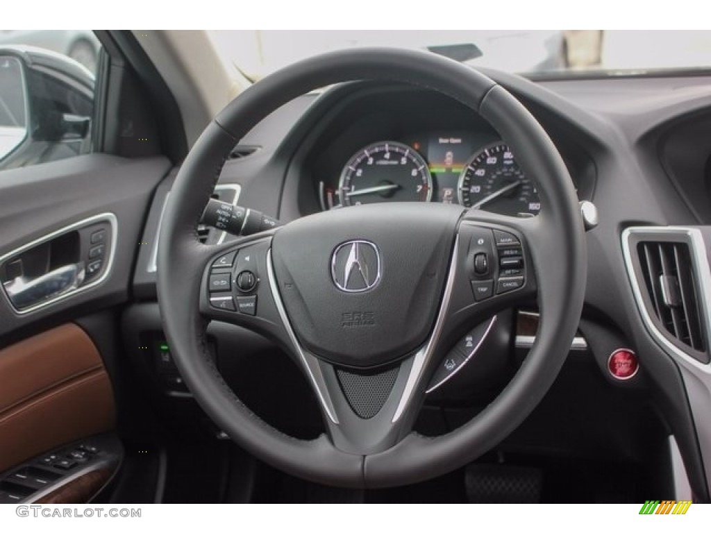 2018 Acura TLX V6 Technology Sedan Espresso Steering Wheel Photo #122044676