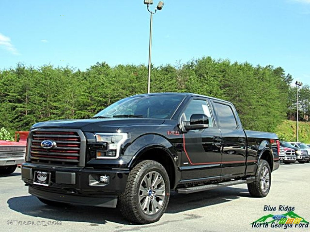 2017 F150 Lariat SuperCrew 4X4 - Shadow Black / Black Special Edition Package photo #1