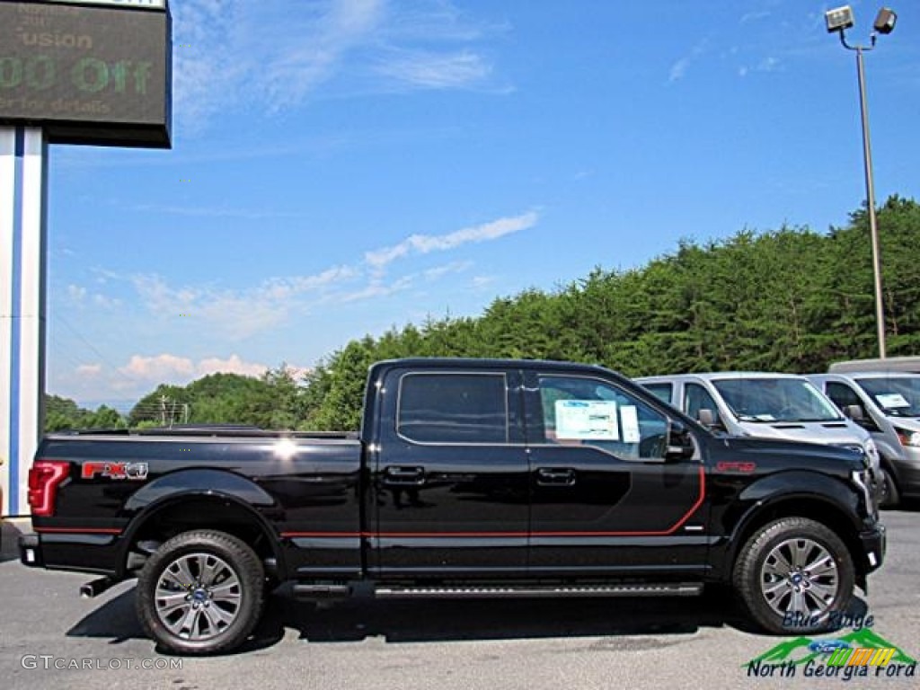 2017 F150 Lariat SuperCrew 4X4 - Shadow Black / Black Special Edition Package photo #6