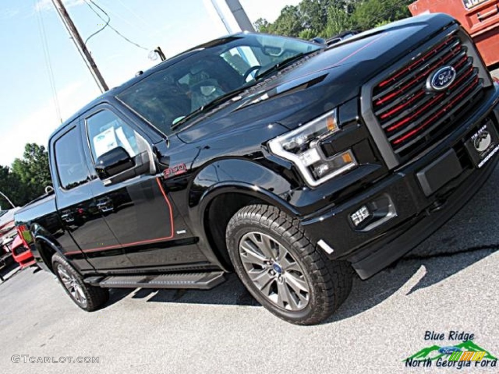 2017 F150 Lariat SuperCrew 4X4 - Shadow Black / Black Special Edition Package photo #37