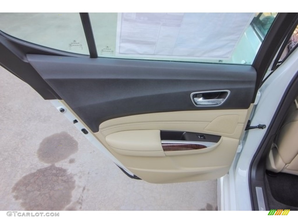 2018 Acura TLX V6 SH-AWD Advance Sedan Parchment Door Panel Photo #122051348