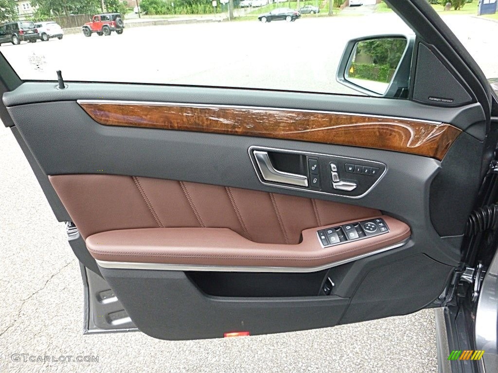 2016 Mercedes-Benz E 250 Bluetec Sedan Chestnut Brown/Black Door Panel Photo #122056357