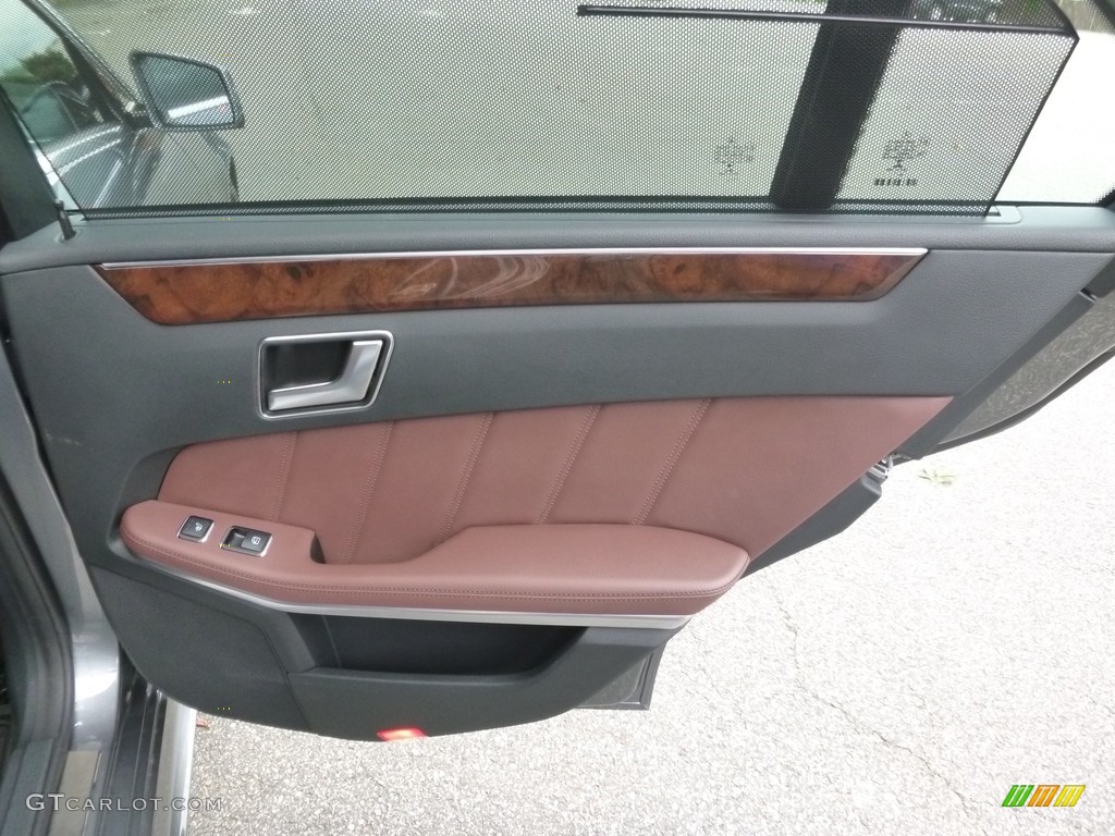 2016 Mercedes-Benz E 250 Bluetec Sedan Chestnut Brown/Black Door Panel Photo #122056681