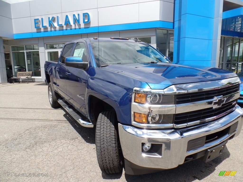 2017 Silverado 2500HD LT Crew Cab 4x4 - Deep Ocean Blue Metallic / Jet Black photo #3