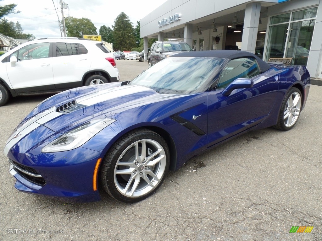 2018 Corvette Stingray Convertible - Admiral Blue Metallic / Gray photo #10