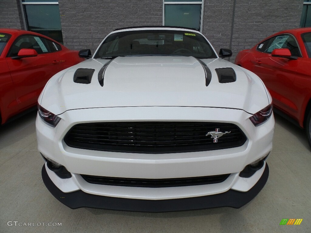 2017 Mustang GT California Speical Convertible - White Platinum / California Special Ebony Leather/Miko Suede photo #2