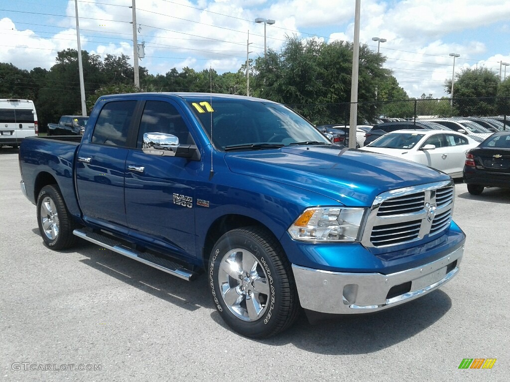 2017 1500 Big Horn Crew Cab - Blue Streak Pearl / Black/Diesel Gray photo #7