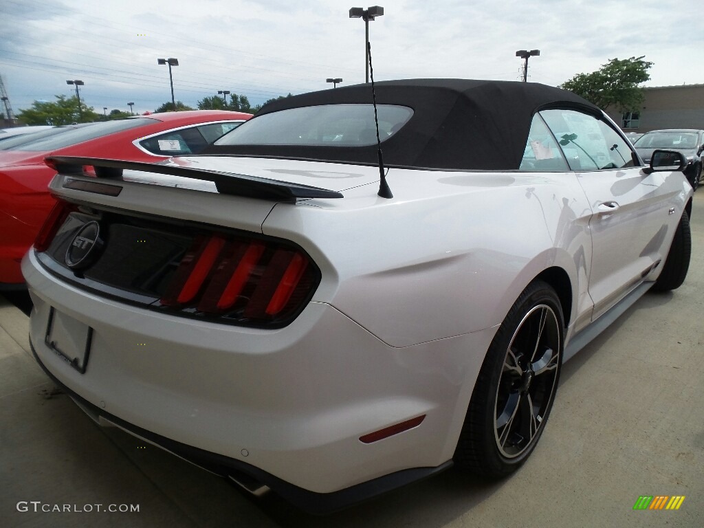 2017 Mustang GT California Speical Convertible - White Platinum / California Special Ebony Leather/Miko Suede photo #3