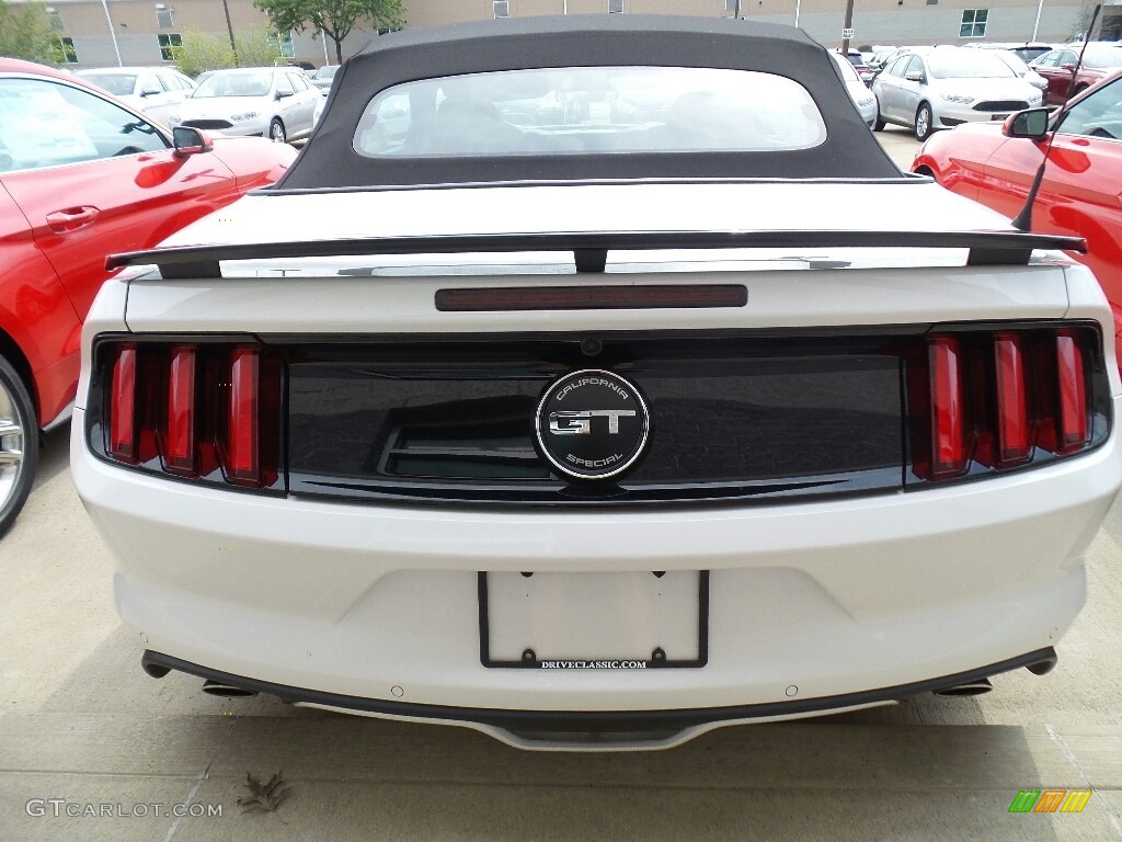 2017 Mustang GT California Speical Convertible - White Platinum / California Special Ebony Leather/Miko Suede photo #4