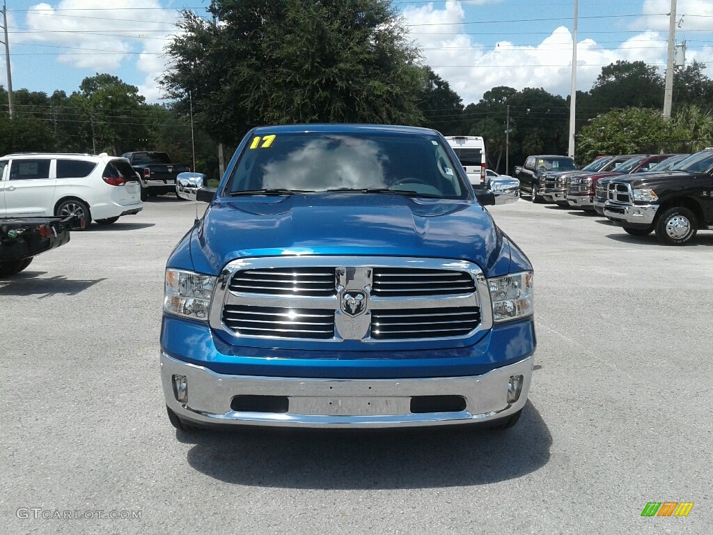 2017 1500 Big Horn Crew Cab - Blue Streak Pearl / Black/Diesel Gray photo #8