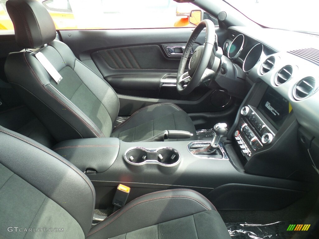 2017 Mustang GT California Speical Convertible - White Platinum / California Special Ebony Leather/Miko Suede photo #6