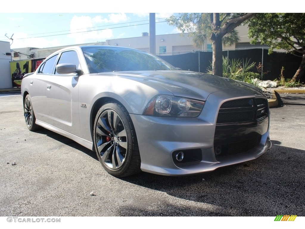2013 Charger SRT8 - Granite Crystal / Black/Red photo #1