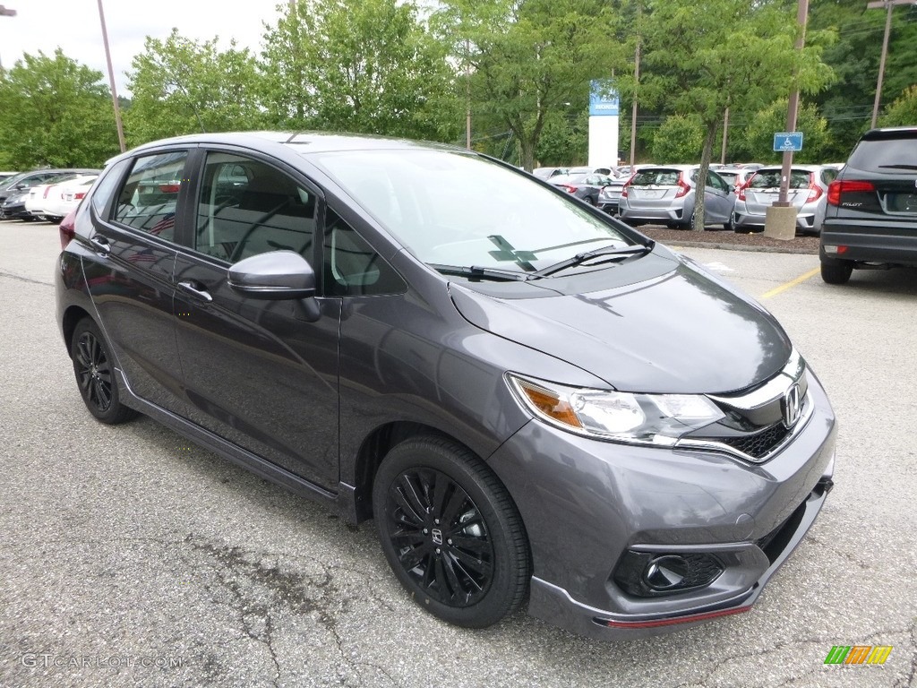 Modern Steel Metallic 2018 Honda Fit Sport Exterior Photo #122070653