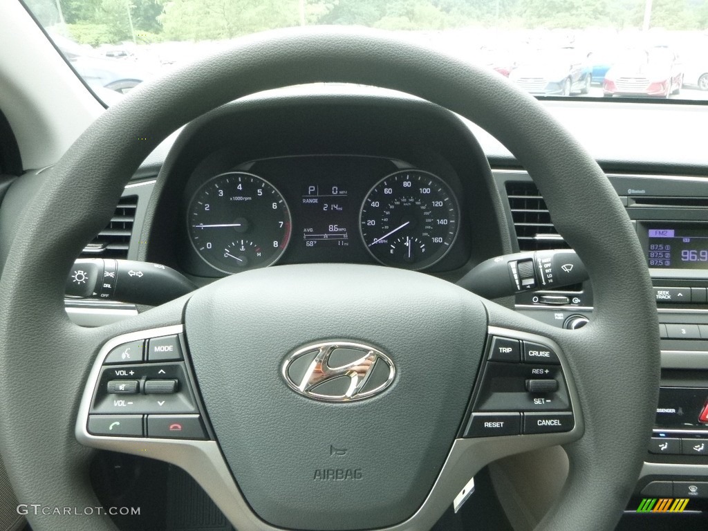 2018 Hyundai Elantra SE Gray Steering Wheel Photo #122072669