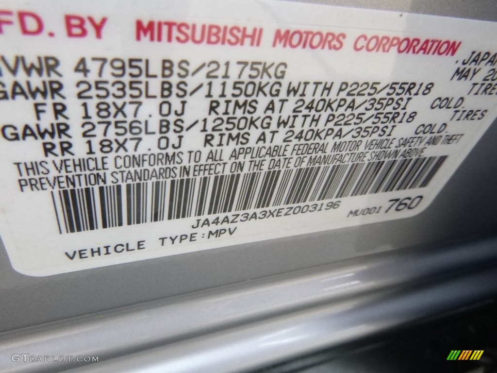 2014 Outlander SE S-AWC - Cool Silver Metallic / Black photo #16