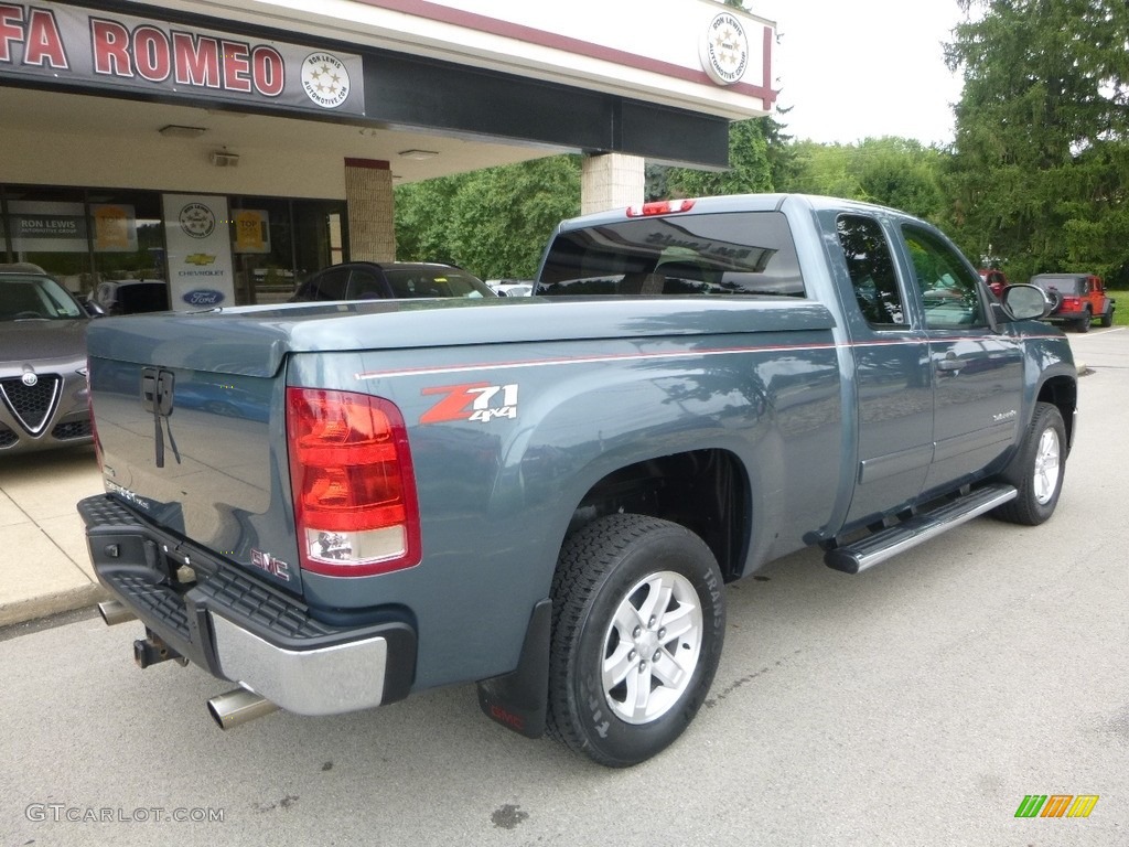 2012 Sierra 1500 SLE Extended Cab 4x4 - Midnight Blue Metallic / Ebony photo #2