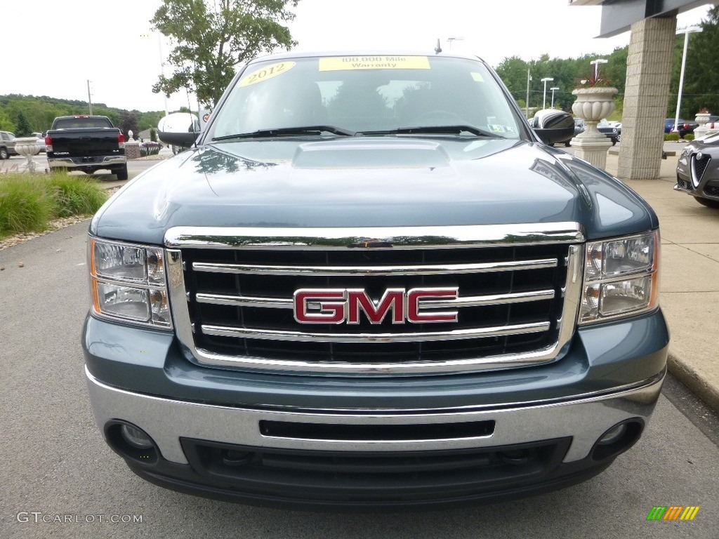 2012 Sierra 1500 SLE Extended Cab 4x4 - Midnight Blue Metallic / Ebony photo #4