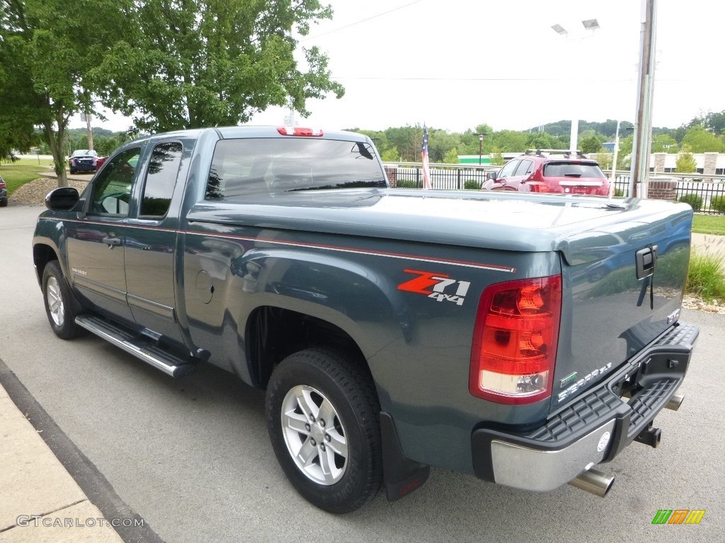 2012 Sierra 1500 SLE Extended Cab 4x4 - Midnight Blue Metallic / Ebony photo #7