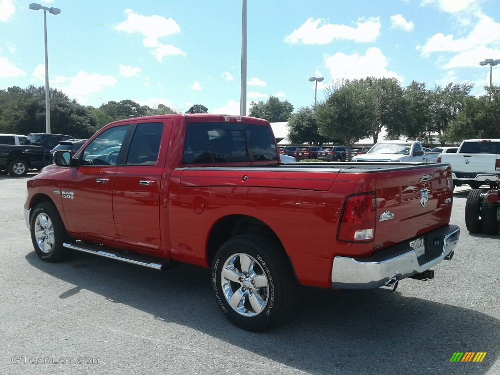 2017 1500 Big Horn Quad Cab 4x4 - Flame Red / Black/Diesel Gray photo #3