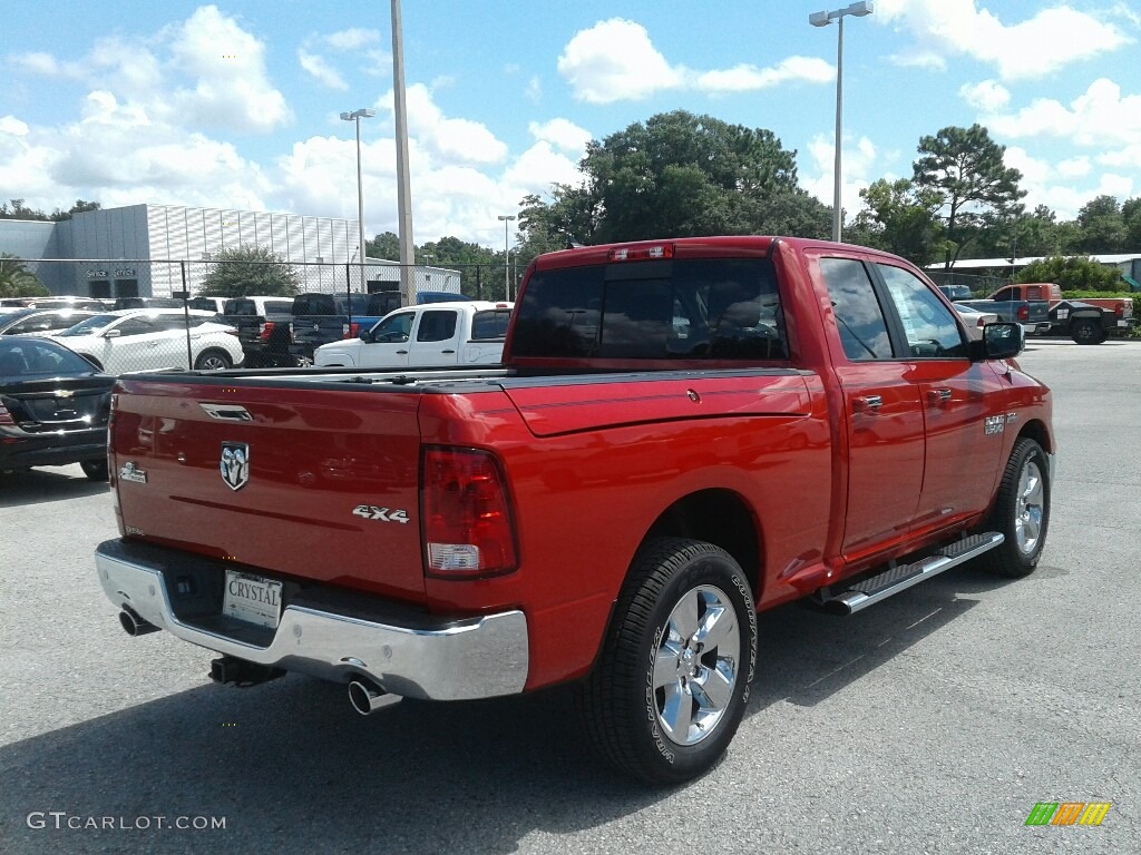 2017 1500 Big Horn Quad Cab 4x4 - Flame Red / Black/Diesel Gray photo #4