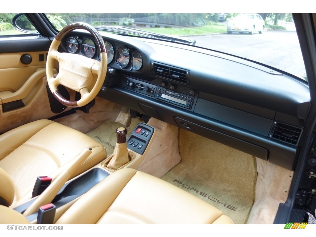 1996 Porsche 911 Carrera 4S Cashmere Beige Dashboard Photo #122075978