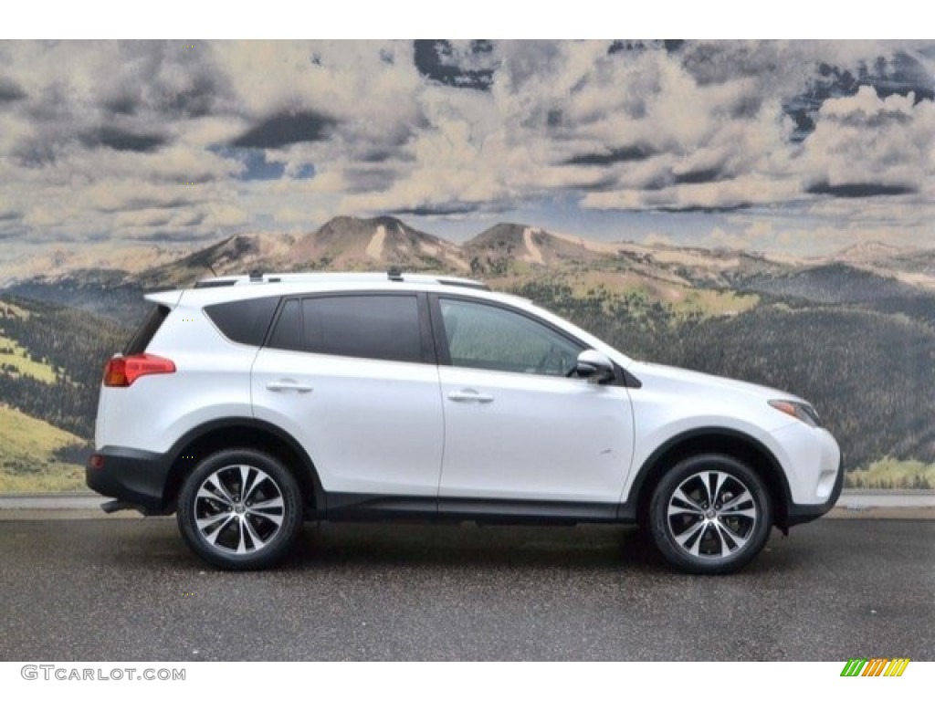 2015 RAV4 Limited AWD - Blizzard Pearl / Black photo #2