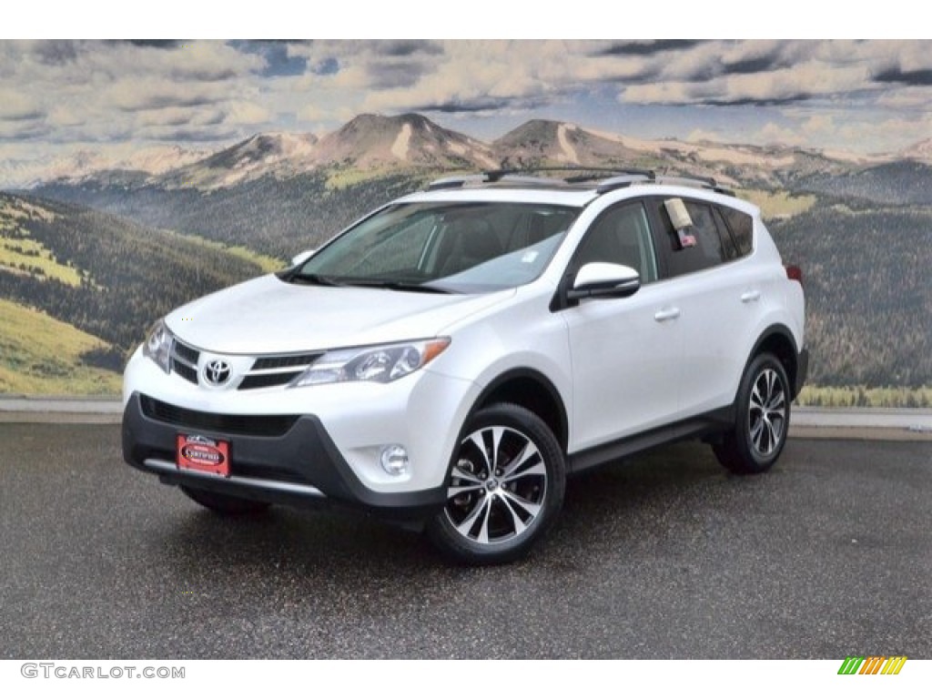 2015 RAV4 Limited AWD - Blizzard Pearl / Black photo #5