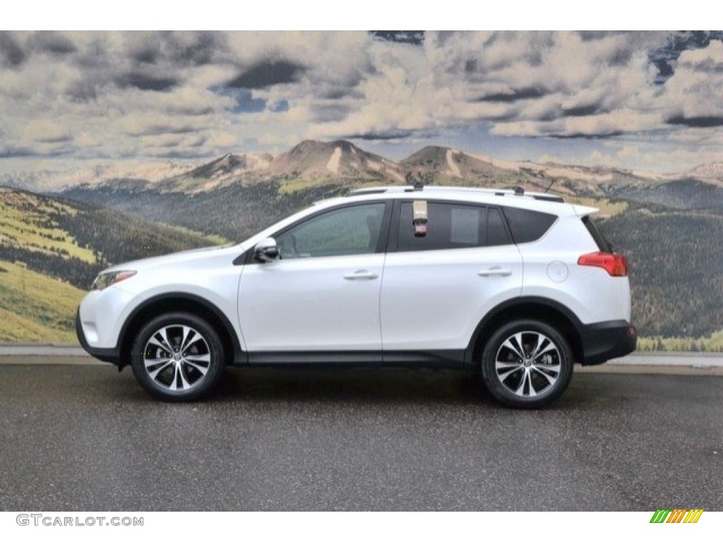 2015 RAV4 Limited AWD - Blizzard Pearl / Black photo #6