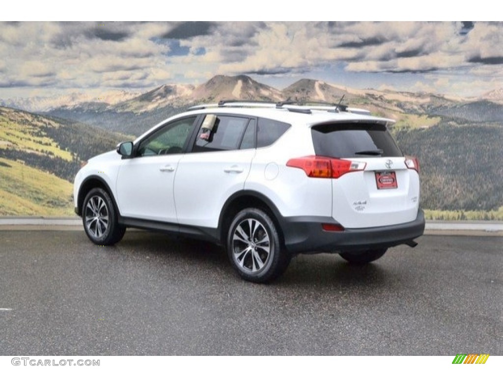 2015 RAV4 Limited AWD - Blizzard Pearl / Black photo #8